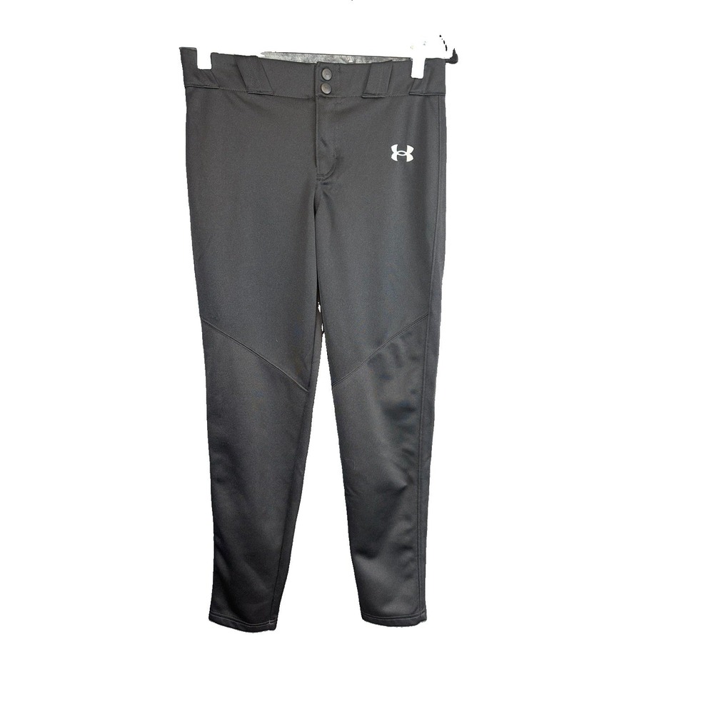 UNDER ARMOUR Tapered Leg Baseball Pant Black Unisex Youth L Sports Athletic